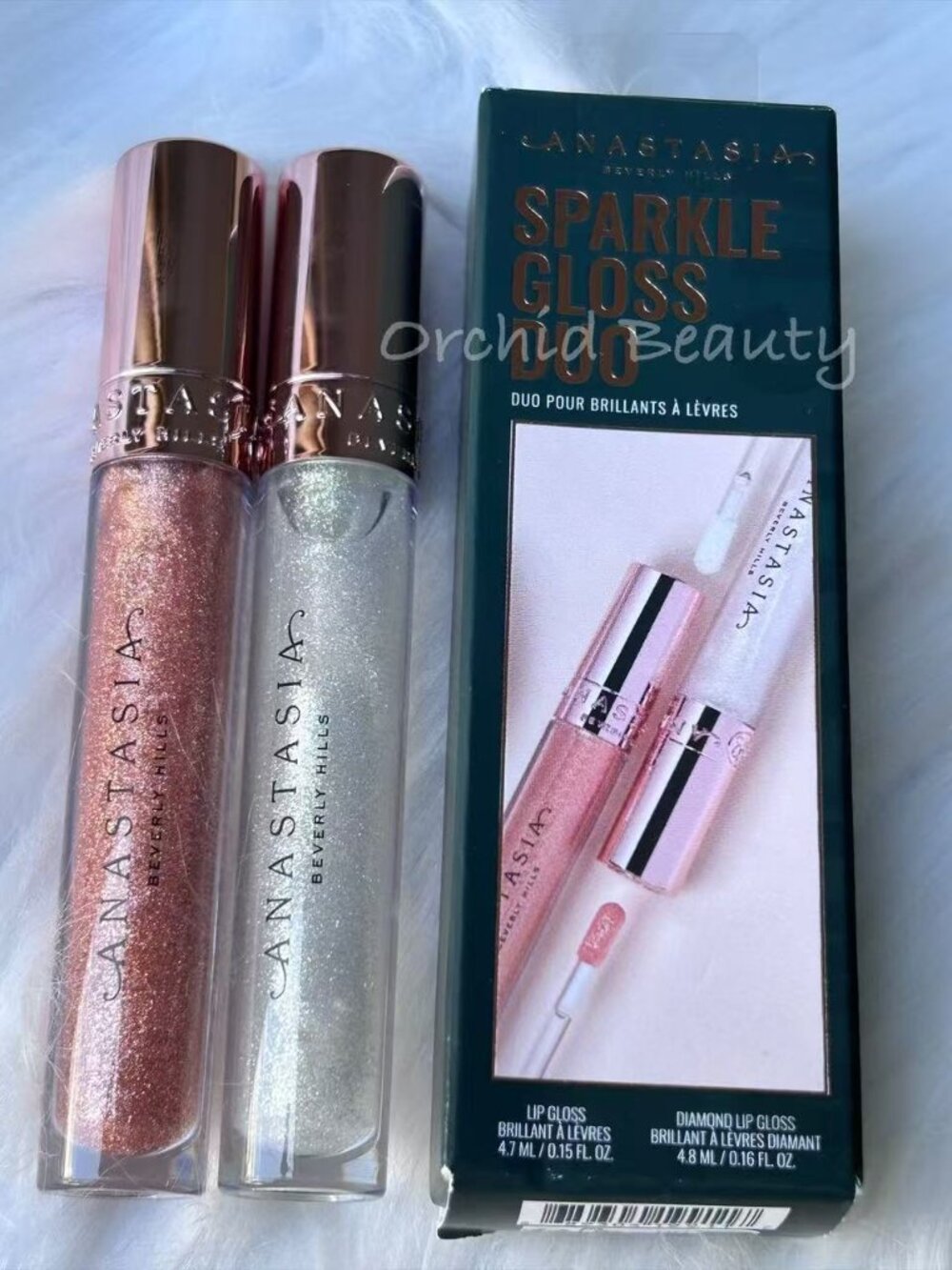 New Anastasia Beverly Hills 2PC Sparkle Lip Gloss Set~Full Size~Limited Edition